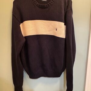 Vintage Polo Ralph Lauren Colorblock Knit Sweater Mens Medium Cotton